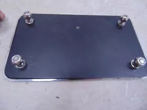 foxcycleworks V-Twin Chrome Plain 4x7 License Plate Frame P/N 42-0210