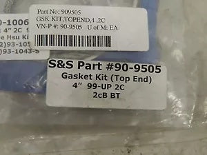 foxcycleworks S&S Cycle Top End 4'" Gasket Kit 99-UP 2C 2cB Big Twin P/N: 90-9505