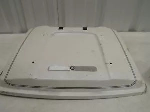 foxcycleworks Harley Fiberglass Tour-Pak Lid Top Cover White W/ Silver Pinstripes AS IS