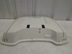 foxcycleworks Harley Fiberglass Tour-Pak Lid Top Cover White W/ Silver Pinstripes AS IS