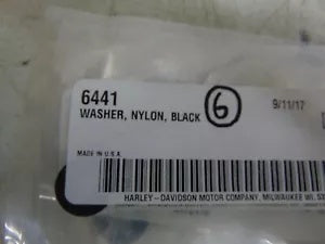 foxcycleworks Harley Davidson Nylon Black Washer 05-20 Softail and Touring Qty 6 P/N: 6441