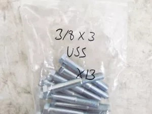 foxcycleworks Hex Bolts Cap Screws Stainless Steel Partial Thread 3/8-16 x 3" UNC 13 PACK