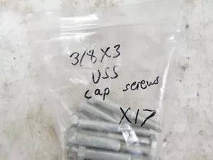 foxcycleworks Hex Bolts Cap Screws Plain Steel Partial Thread 3/8-16 x 3" UNC 17 PACK