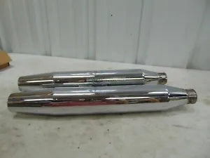 foxcycleworks Harley Davidson Stock Chrome Mufflers 01-06 FXD P/N 64941-01