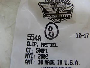 foxcycleworks Harley Davidson Pretzel Clip 04-20 FXD, V-ROD, XL, FLS, FXS, XR Qty 8 P/N: 554A