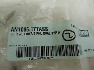 foxcycleworks Harley Davidson Screw, #10x3/4 PHL OVAL TYP A Buell Qty 2 P/N AN1006.17TASS