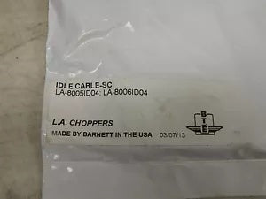 foxcycleworks LA Choppers Black Vinyl Idle Cable 96-07 Touring Beach Bar P/N: LA-8005ID04