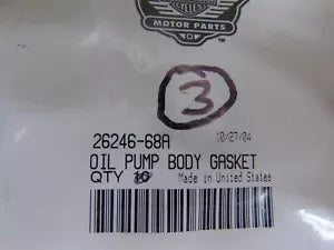 foxcycleworks Harley Davidson Oil Pump Body Gasket 80 FLT Qty 3 P/N: 26246-68A