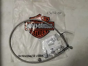 foxcycleworks Harley Lower Left Braided Brake Line 45252-04 94-07 Road King FLHR 45246-97A