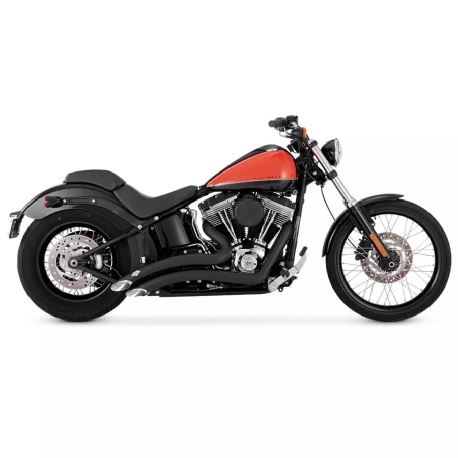 foxcycleworks Vance & Hines Black 2-into-2 Big Radius Dual Exhaust System 86-17 Softail 46069