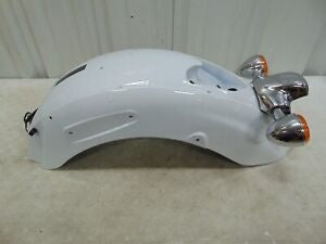 foxcycleworks Kawasaki 2013 Vulcan 1700 Voyager White Rear Fender with Taillight Turn Signals