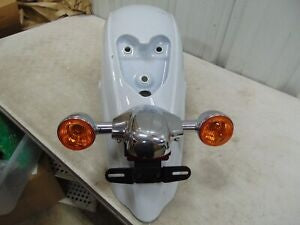 foxcycleworks Kawasaki 2013 Vulcan 1700 Voyager White Rear Fender with Taillight Turn Signals