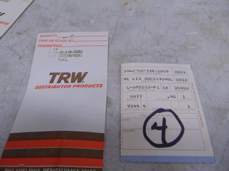 foxcycleworks TRW Electronics Group Linear Microcircuit 4 PACK 5962-00-148-2858 LM709H883B