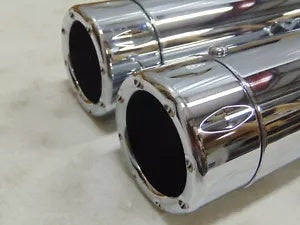 foxcycleworks RCX Rival 3" Chrome Slip-on Mufflers 07-13 FLSTF Softail Fat Boy RCX215C-21C