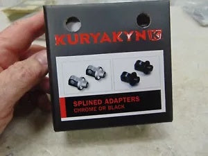 foxcycleworks Kuryakyn Splined Chrome Harley Male Mount Peg Adapters P/N: 8881