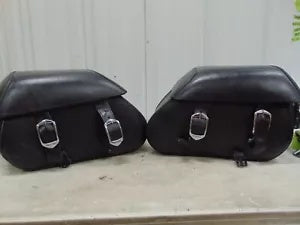 foxcycleworks Honda 10-13 Shadow, Stateline, Sabre and Interstate Black Leather Saddlebags