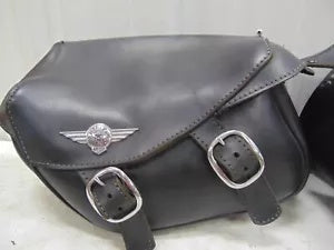 foxcycleworks Harley Davidson Softail Fatboy Style Leather Saddlebags 00-Later Softails