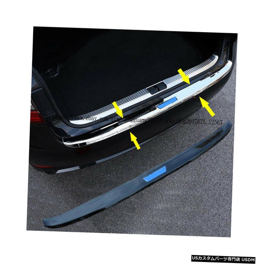 レクサスES250 ES300 ES350 2013 2014 2015 2016ブラックスチールリアバンパープロテクターカバートリム  For Lexus ES250 ES300 ES350 2013 2014 2015 2016 Black steel Rear Bumper Protector cover trim