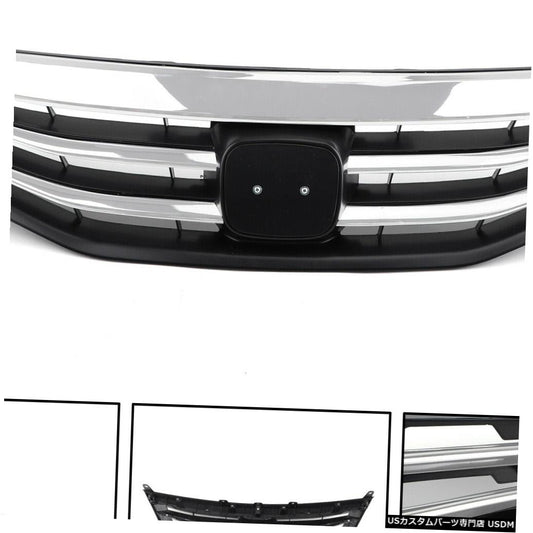 Honda Accord 2011-2012高品質ラジエーターバンパーグリルフロントアッパークロームグリル1個に適合  Fit For Honda Accord 2011-2012 High quality Radiator Bumper Grille Front Upper Chrome Grill 1pcs