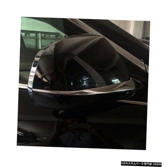 キャデラックSRX 2010-2016ステンレス鋼のバックミラーサイドミラーカバーストリップトリム2個  Fit For Cadillac SRX 2010-2016 Stainless steel Rearview Side Mirror Cover Strip Trim 2pcs