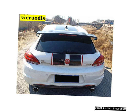 VORTEXスタイルSciroccoカーボンファイバーリアルーフリップウィングスポイラーfor Volkswagen VW Scirocco 2010?2014（R以外）  VOTEX style Scirocco Carbon Fiber Rear roof Lip Wing spoiler For Volkswagen VW Scirocco 2010~2014 (not for R)