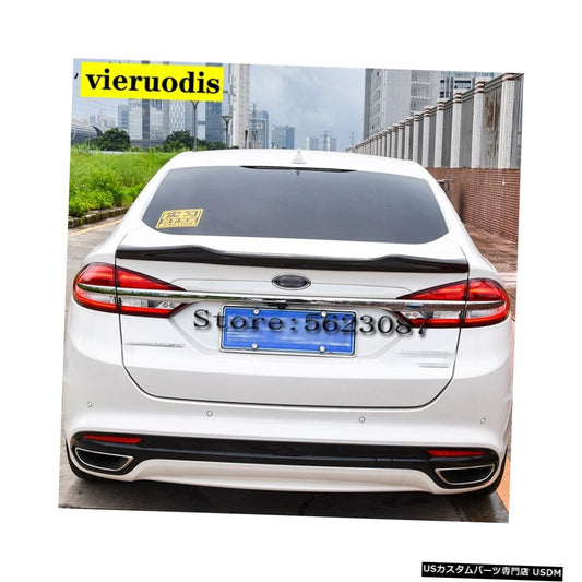 カーボンファイバーリアトランクスポイラーブーツリップウイングフォードモンデオセダン2013-2019  Carbon Fiber Rear Trunk Spoiler Boot Lip Wing For Ford Mondeo Sedan 2013 - 2019