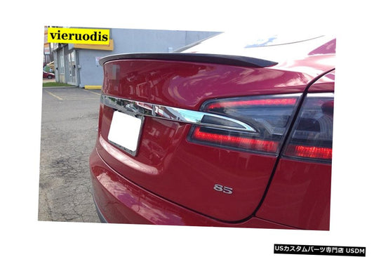 テスラモデルS 4ドアセダン2012 2013 2014 2015 2016カーボンファイバーリアスポイラーテールトランクブーツ蓋ウイングカーアクセサリー  Fit For Tesla Model S 4 Door Sedan 2012 2013 2014 2015 2016 Carbon Fiber Rear Spoiler Tail Trunk Boot Lid Wing Car Accessories
