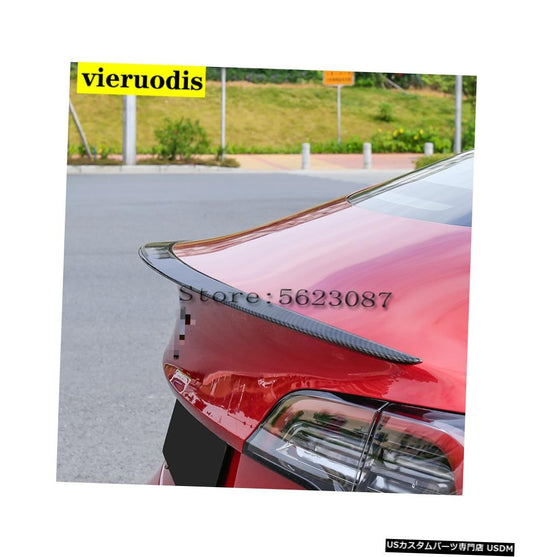 テスラモデル3の翼スポイラーABS炭素繊維トランク屋根スポイラー2017 2018 2019 2020  For Tesla Model 3 Wing Spoiler ABS Carbon Fiber Trunk Roof Spoiler 2017 2018 2019 2020