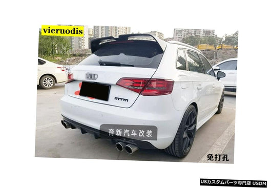 A3ハッチバックカーボンファイバーリアルーフスポイラーウィングアウディA3 S3 Sライン2014-2018オートカースタイリング  A3 Hatchback Carbon Fiber Rear Roof Spoiler Wing for Audi A3 S3 S Line 2014-2018 Auto Car Styling