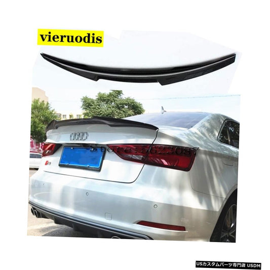 A3 S3 8VカーボンファイバーリアトランクリップスポイラーウィングアウディA3 S3 8Vセダン2014-2019  For A3 S3 8V Carbon Fiber Rear Trunk Lip Spoiler Wing For Audi A3 S3 8V Sedan 2014-2019