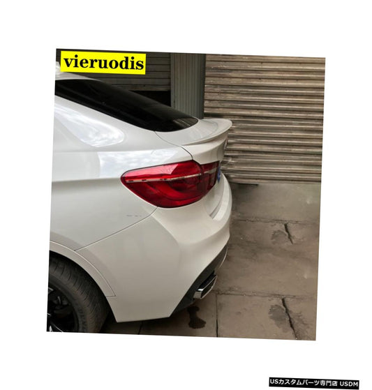 BMW X6 E71変更された実行スタイルファイバーグラスプライマーリアラゲージコンパートメントスポイラーカーウィング2008?2013  For BMW X6 E71 Modified Perform Style Fiberglass Primer Rear Luggage Compartment Spoiler Car Wing 2008~2013