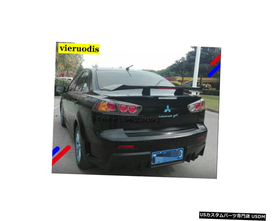 車のリアトランクリップスポイラーウイングブラック三菱ランサーエボX 10 2008-2017  Car Rear Trunk Lip Spoiler Wing Black For Mitsubishi Lancer Evo X 10 2008-2017