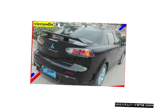 車のリアトランクリップスポイラーウイングブラック三菱ランサーエボX 10 2008-2017  Car Rear Trunk Lip Spoiler Wing Black For Mitsubishi Lancer Evo X 10 2008-2017