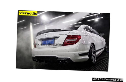 RenntechスタイルメルセデスW204 amgカーボンファイバースポイラー2008-2014 CクラスW204カーボンスポイラーウィング2-ドアクーペ  Renntech Style For Mercedes W204 amg Carbon Fiber Spoiler 2008 - 2014 C Class W204 Carbon Spoiler Wings 2 - Door Coupe