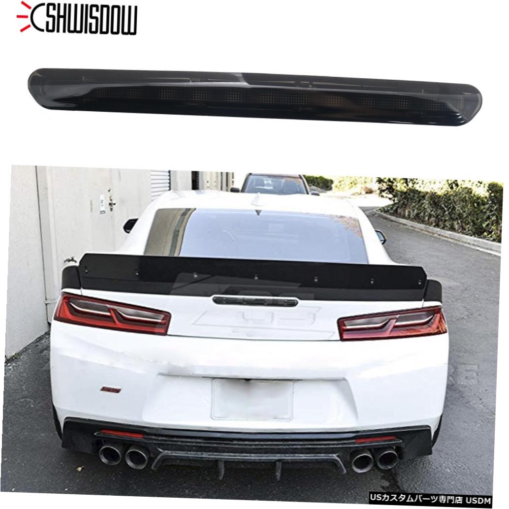 カマロ2016アップLEDハイマウントストップランプリアスモーク3番目3番目のブレーキライト  For Camaro 2016 Up LED High Mount Stop Lamp Rear Smoked Third 3rd Brake Light