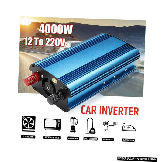 車の電源インバーター12V / 24Vから220V 3000W / 4000W正弦波USB電圧変圧器コンバーター車のインバーター自動適応  Car Power Inverter 12V/24V To 220V 3000W/4000W Sine Wave USB Voltage Transformer Converter Car Inverter Automatic Adaptable