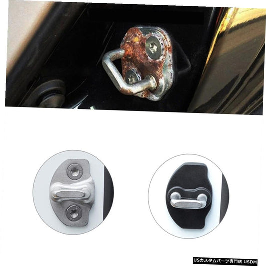 テスラモデル3 2016 2017 2018 2019 2020用6個の車のドアロックカバー保護トリム  6 Pcs Car Door Lock Cover Protection Trim For Tesla Model 3 2016 2017 2018 2019 2020