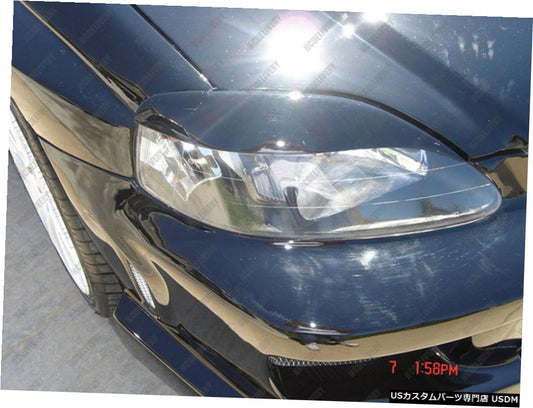 1996-1998 Honda Civic EKの未塗装ガラス繊維ヘッドライトまぶたカバー  Unpainted Fiberglass Headlight Eyebrows Eyelids Covers for 1996-1998 Honda Civic EK