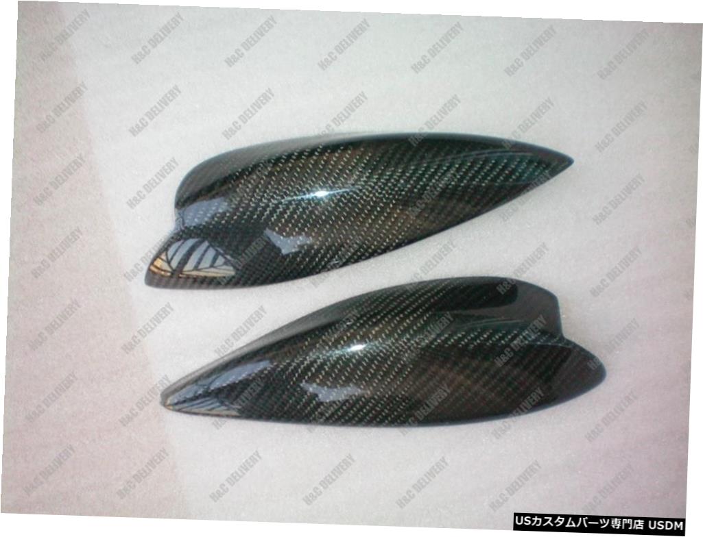 2001- 2002年スバルインプレッサWRX STiバグアイ用純正カーボンファイバーヘッドライトまぶた眉毛  Genuine Carbon Fiber Headlight Eyelids Eyebrows for 2001-2002 Subaru Impreza WRX STi Bug Eye