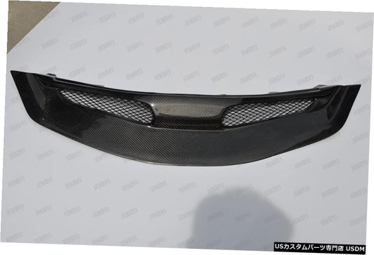 2009-2013ホンダジャズフィットJDM 2012用カーボンファイバーフロントメッシュグリルグリル  Carbon Fiber Front Mesh Grill Grille for 2009-2013 Honda Jazz Fit JDM 2012