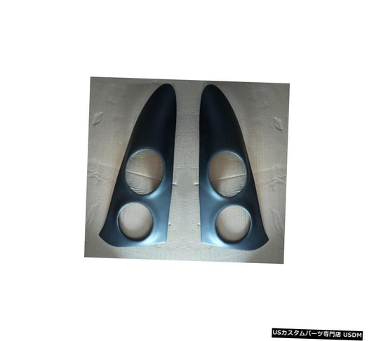 2003-2006年のスマートロードスターのための未塗装のグラスファイバーヘッドライト眉毛まぶたカバー  Unpainted Fiberglass Headlight Eyebrows Eyelids Covers for 2003-2006 Smart Roadster
