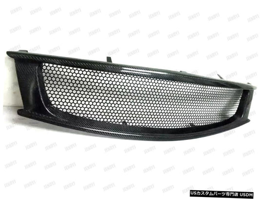 2008-2013インフィニティG37クーペスタイルA用カーボンファイバーフロントメッシュグリルグリル  Carbon Fiber Front Mesh Grill Grille for 2008-2013 Infiniti G37 Coupe Style A